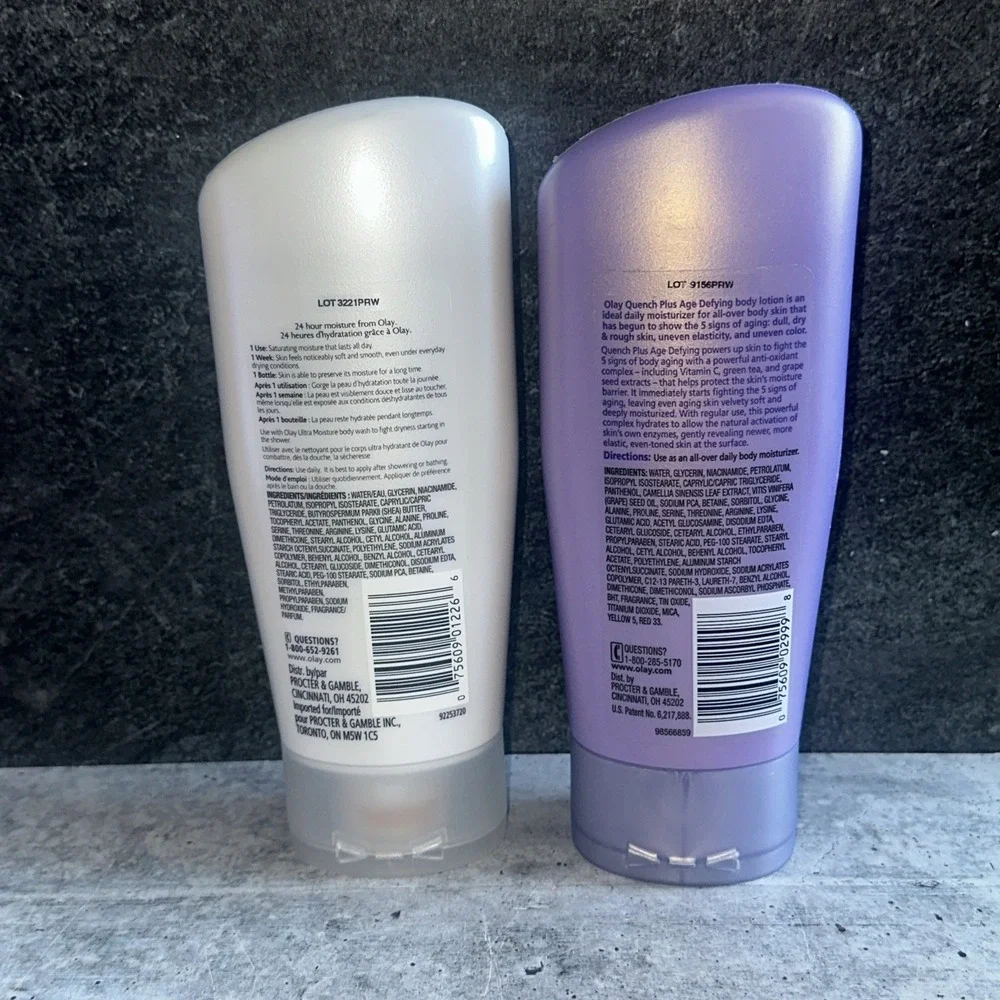 Lot Of 2 Olay Quench 8.4 Oz Shea Butter Ultra Moisture Body Lotion Age Defying